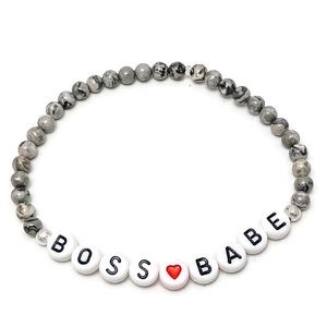 Boss Babe Inspirational Cute Stretch Bracelet OSFM